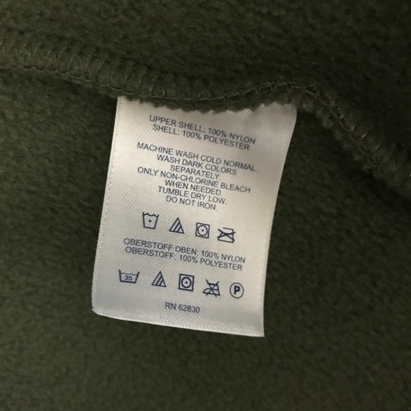 Lands End Green & Gray Zip Up Fleece Jacket - Picture 15 of 16